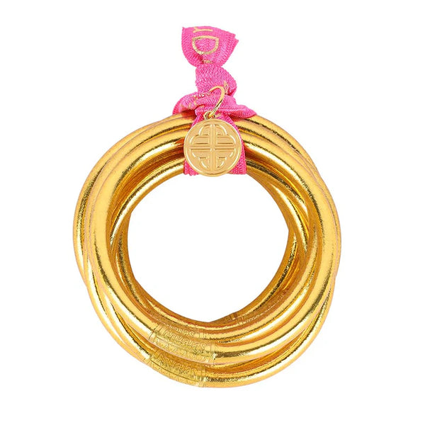 Gold All Weather Bangles - Serenity Prayer - Set of 9 – Michele