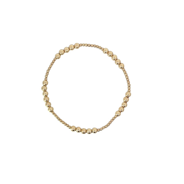 Classic Blissful Gold Filled Bead Bracelet - 4mm