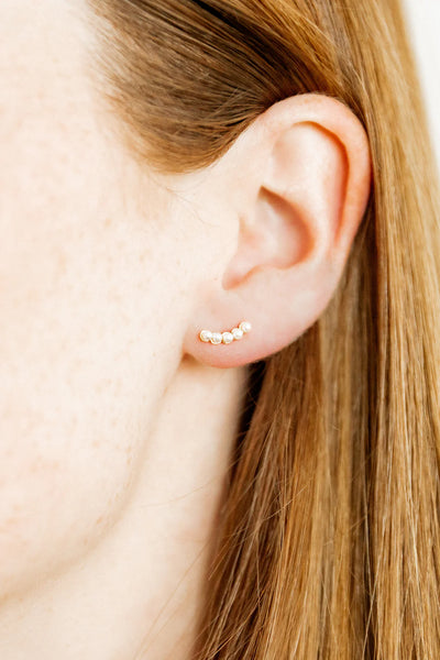 Screwback Stud Earrings-Abigail Sparkle main image 0