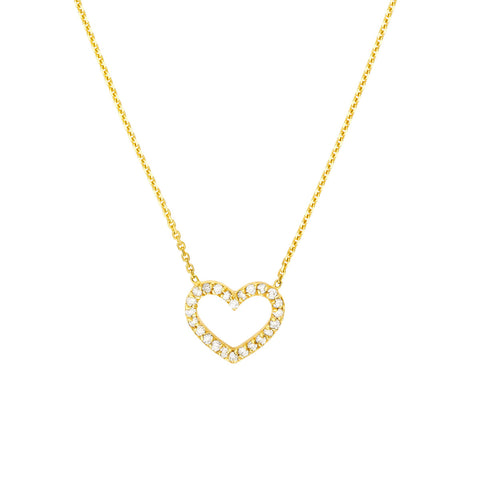 Diamond Frame Heart Necklace