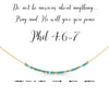 Philippians 4:6-7 | Do not be anxious about anything... | Morse Code Necklace