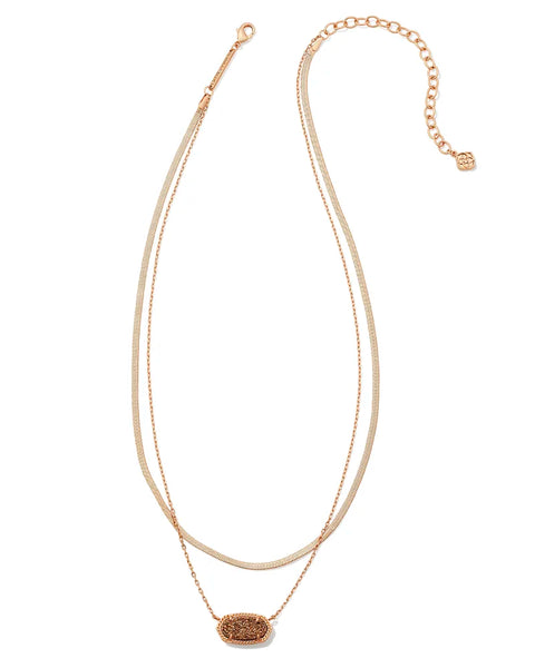 Elisa rose gold pendant hotsell necklace in rose gold drusy