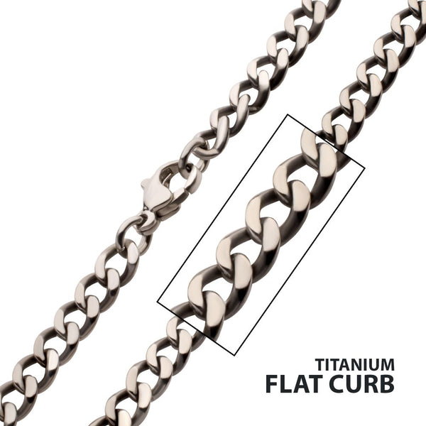 Titanium 4.35mm Flat Curb Chain Necklace – Michele Jewelry