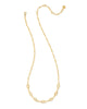 Emilie Gold Strand Necklace in Iridescent Drusy