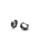 Jack Gunmetal Huggie Earrings in Black Spinel