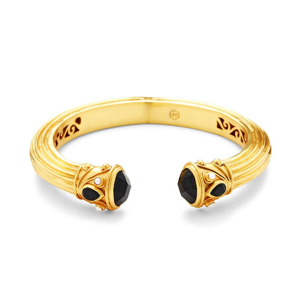 Byzantine Demi Hinge Cuff in Black Onyx