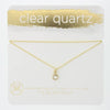 Clear Quartz Gem Carded Necklace