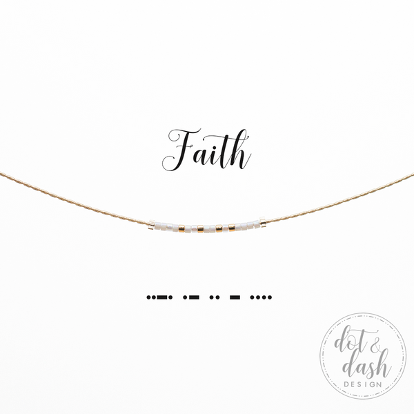Faith Morse Code Necklace