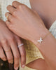 Lillia Delicate Gold Bracelet in White Crystal