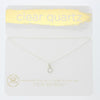 Clear Quartz Gem Carded Necklace