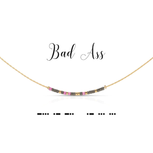 Bad Ass | Morse Code Necklace