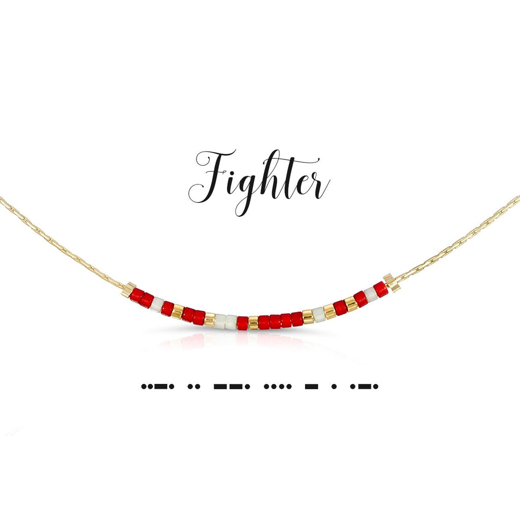 Fighter | Morse Code Necklace