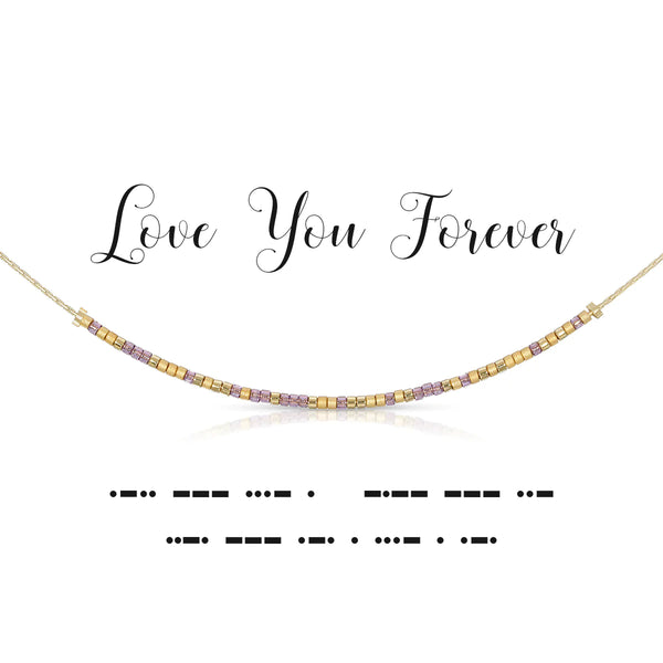 Love You Forever Morse Code Necklace Michele Jewelry