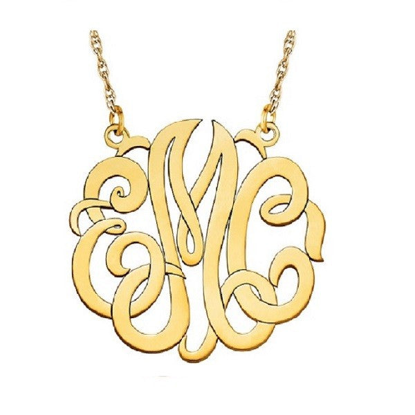 Large Monogram Necklace  40MM – Michele Jewelry
