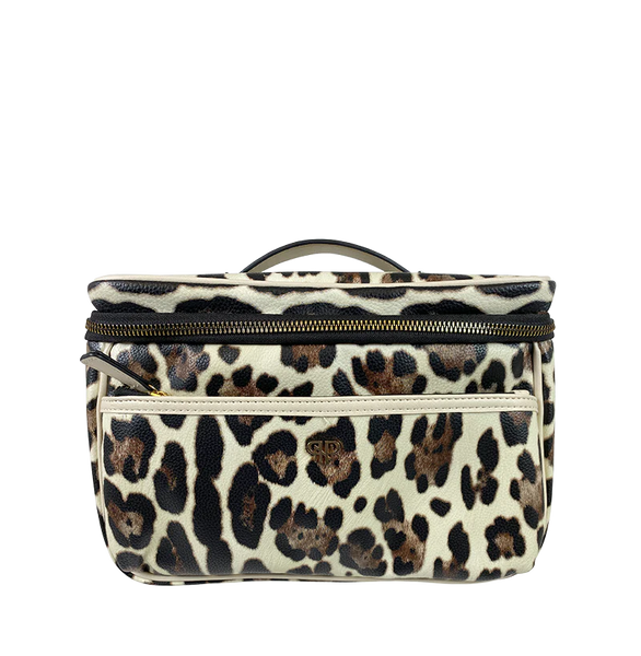 Getaway Classic Train Case in Cream Leopard