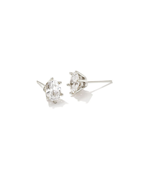 Cailin Crystal Stud Earring in White CZ
