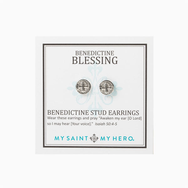 Benedictine Blessing Stud Earrings