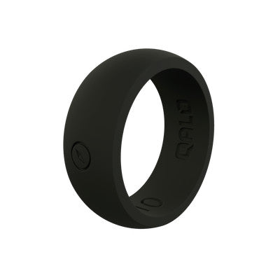 QALO Men's Black Silicone Ring 10