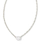 Cailin Silver Pendant Necklace in White CZ