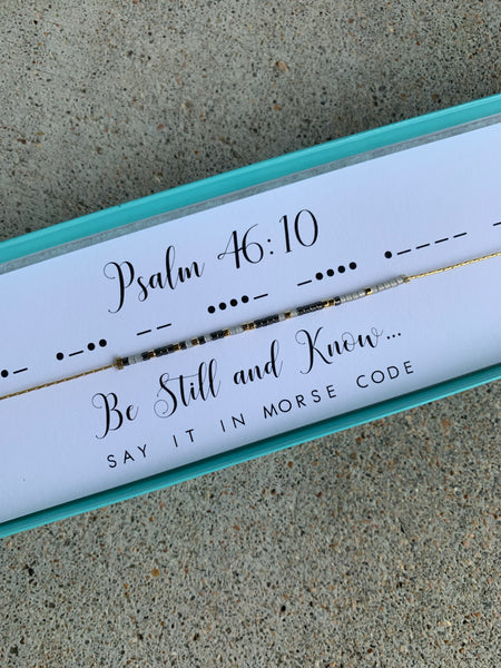 Psalm 46:10 {Be Still and Know} | Morse Code Necklace