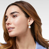 Marbella Drop Earrings in Iridescent Clear Crystal & Pearl