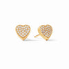 Heart Pavé Stud Earrings