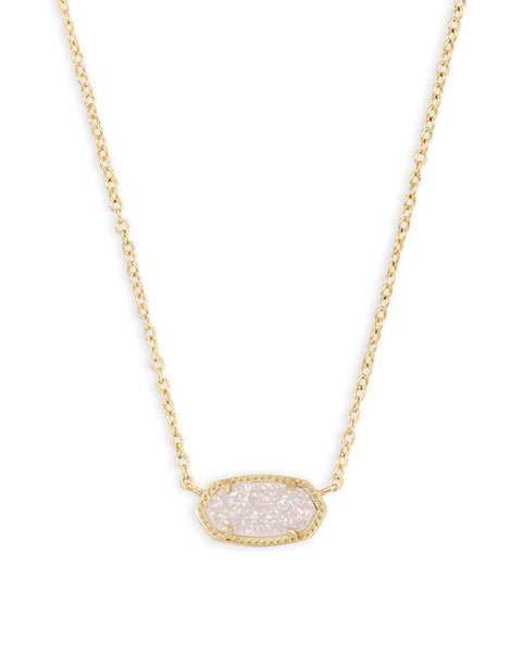 Elisa Gold Pendant Necklace in Iridescent Drusy Michele Jewelry