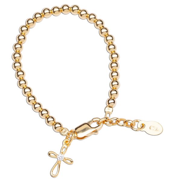 Gold bracelet with cross 2025 charm
