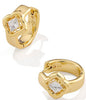 Mallory Crystal Huggie Earring