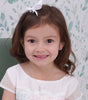Girls 1st Communion Sterling Silver Pink CZ Cross Necklace