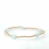 Admire Small Gem 2mm Gold Bracelet - Aquamarine