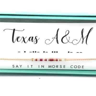Texas A&M Morse Code Necklace