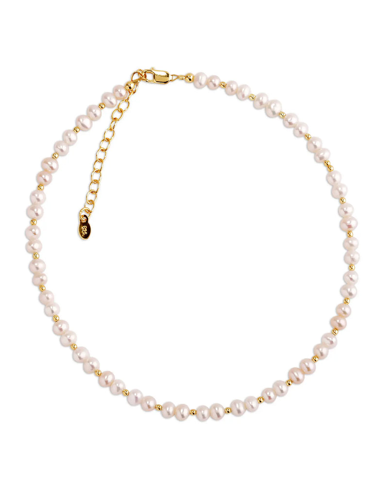 Brynn Gold Plated Pearl Necklace