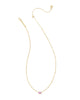 Mini Elisa Gold Satellite Pendant Necklace in Fuchsia Magnesite