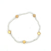 Signature Cross Small Gold Pattern 2mm Gold Bead Bracelet