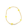 Signature Cross Small Gold Pattern 2mm Gold Bead Bracelet