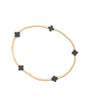 Signature Cross Small Gold Pattern 2mm Gold Bead Bracelet