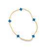 Signature Cross Small Gold Pattern 2mm Gold Bead Bracelet