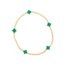 Signature Cross Small Gold Pattern 2mm Gold Bead Bracelet