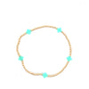 Signature Cross Small Gold Pattern 2mm Gold Bead Bracelet