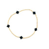 Signature Cross Small Gold Pattern 2mm Gold Bead Bracelet