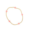 Signature Cross Small Gold Pattern 2mm Gold Bead Bracelet