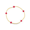 Signature Cross Small Gold Pattern 2mm Gold Bead Bracelet
