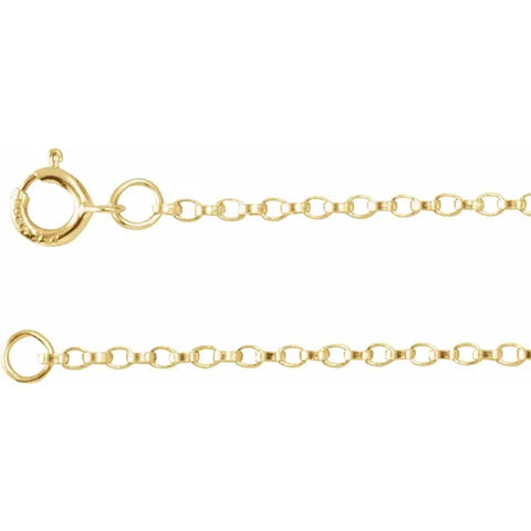 14K Yellow Gold-Filled 1.1 mm Rolo 18