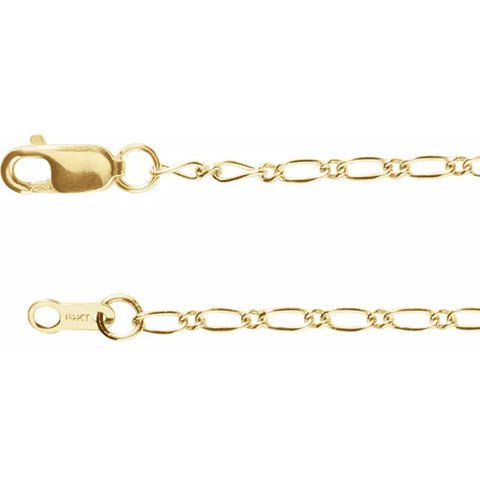 14K Yellow Gold-Filled 1.5 mm Figaro 18