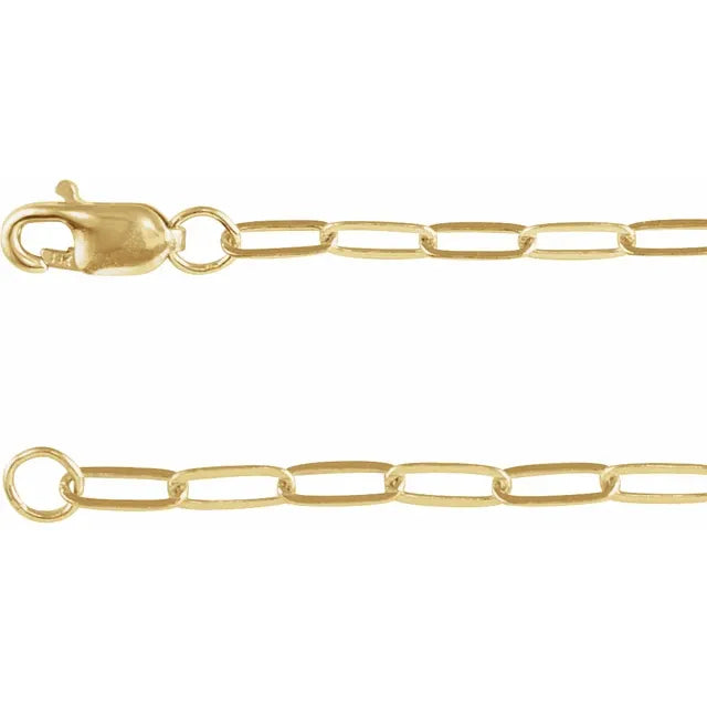 14K Yellow Gold-Filled 2.1 mm Paperclip-Style 18