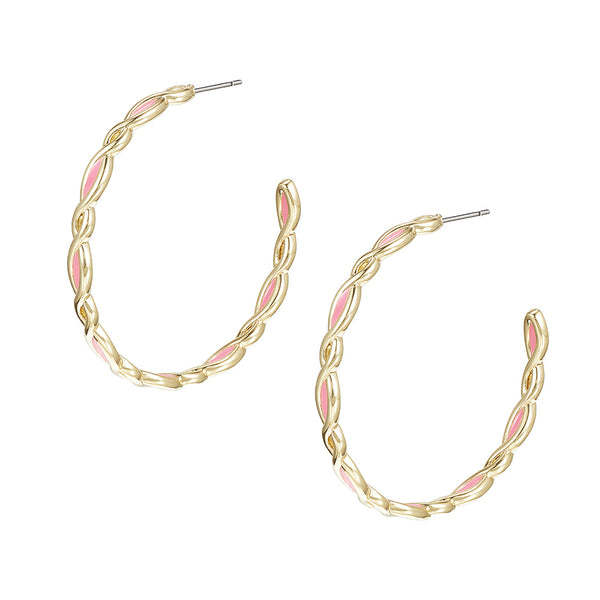 Bloom Hoop Earrings in Enamel