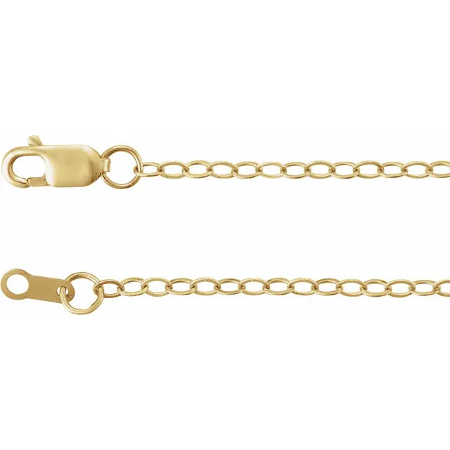 14K Yellow Gold-Filled 1.8 mm Flat Cable 18