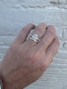 Lab Grown Oval Engagement Ring with Marquis/Round Band