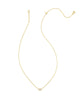 Emilie Gold Short Pendant Necklace in Iridescent Drusy